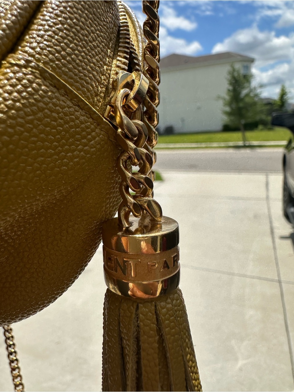 Saint Laurent Yellow Quilted Lou Camera Crossbody with Tassel - Picture 16 of 16